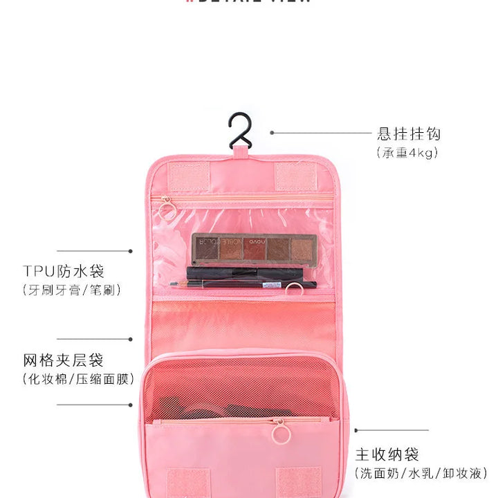 High Quality Cosmetic bag travel portable large-capacity hook wash bag multifunctional portable cosmetic storage finishing bag