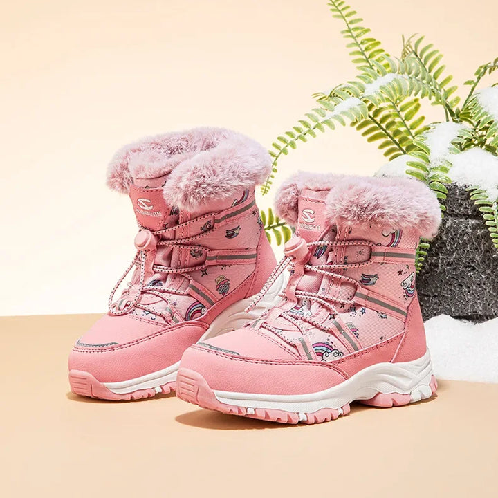 Children Casual Shoes Kids Outdoor Footwear Padded Boot Waterproof Girls & Boys Non-slip Paw Warm Fur Snow Boots Winter Sneakers