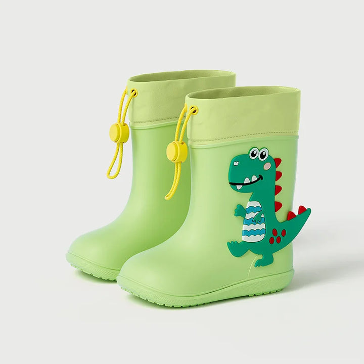 Kids Girl Boy Rain Boots Waterproof Toddler Rainboots Children's Shoes Rubber Boots Kids Baby Cartoon Dinosaur Water Shoes Boots