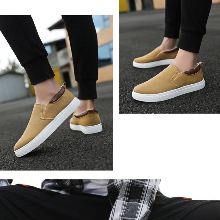 New Casual  Sneaker Canvas Boys Fashion Slip-on Vulcanized Flat
