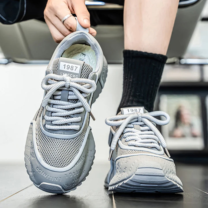 Men's Shoes - 2025 Summer New Style Anti-slip and Wear-resistant Sports Shoes with Breathable Mesh Surface and Casual Style