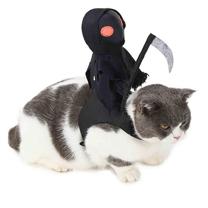 Halloween Pet Transformation Costumes For Dogs & Cats,Holiday Weird Vests Dark Scythe Knight Harvest Transformation Costumes