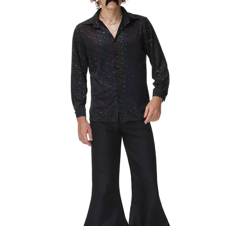 70's Disco Couple Costume Halloween Cosplay Costumes Vintage 80's Hippies Costume Men Women Music Festival Party Outfits