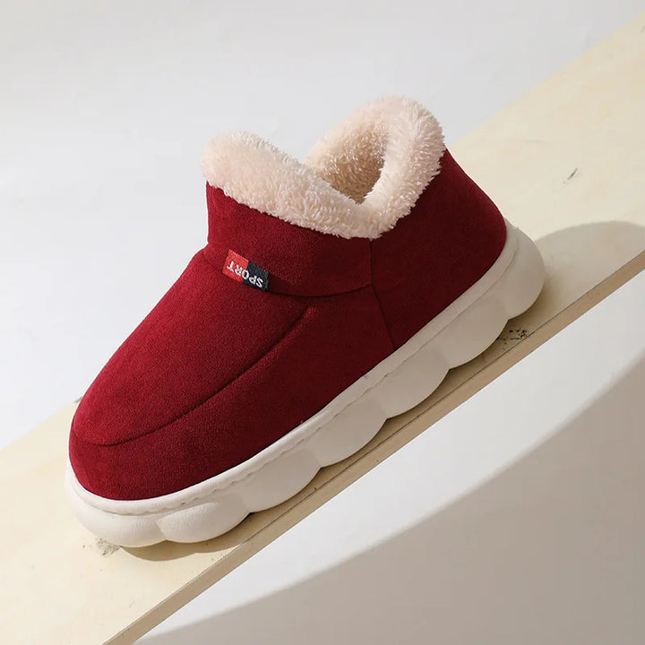 Shevalues Winter Fuzzy Men Shoes Fluffy Plush Men House Shoes Fashion Outdoor Antiskid Men Cotton Shoes Platform Fur Men Shoes