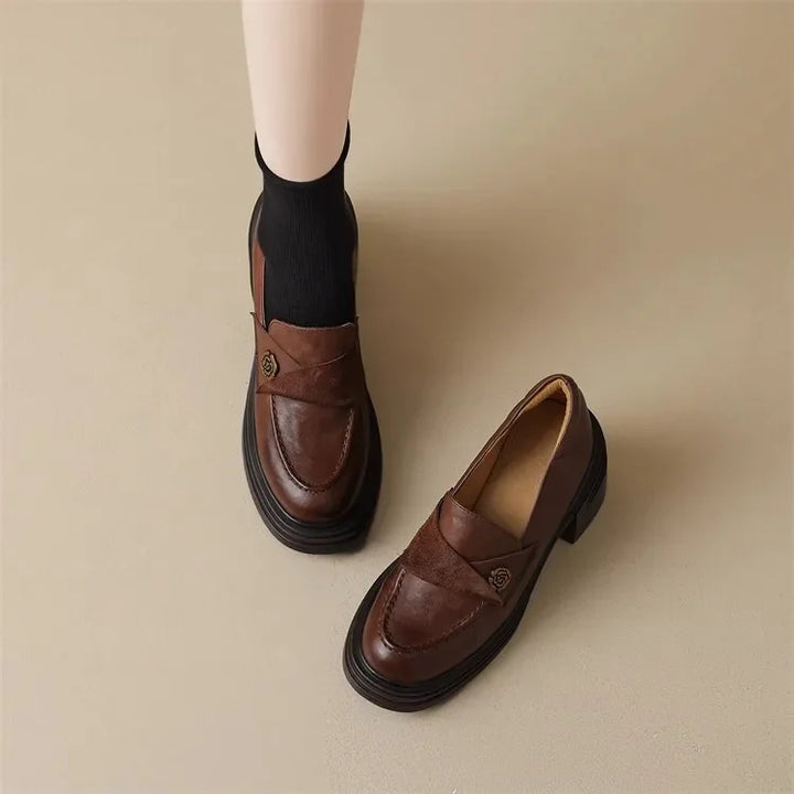 Women's Dress Shoes Fashion Retro Spring Autumn Women Mary Jane Shoes Causal Versatile Lolita Ladies High Heels Leather Shoes