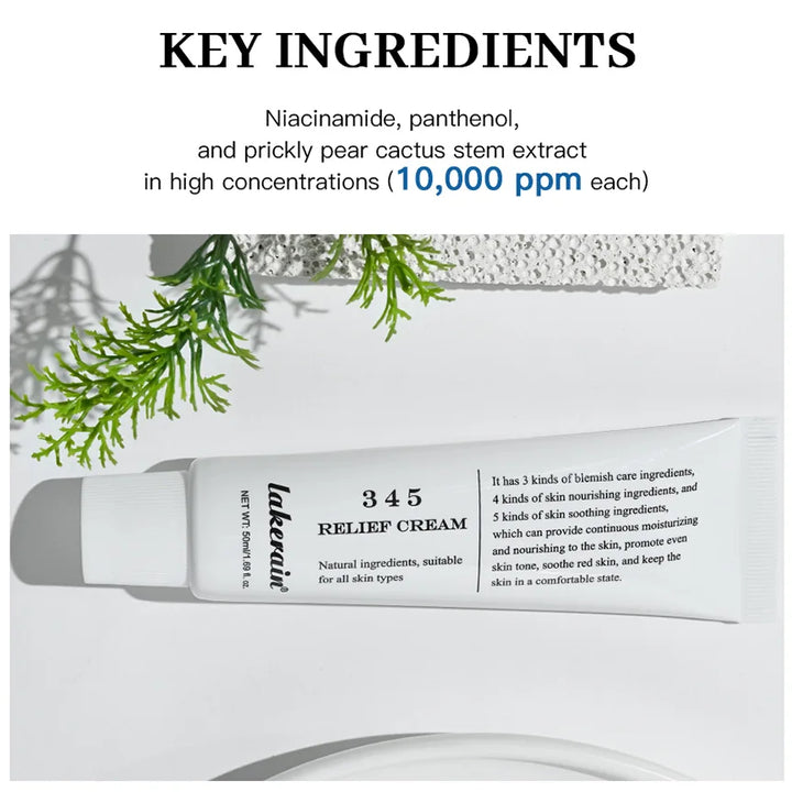 345 Relief Cream Comprehensive solution to skin problems Anti-sugar and antioxidant Brightening skin Improving acne marks Moistu