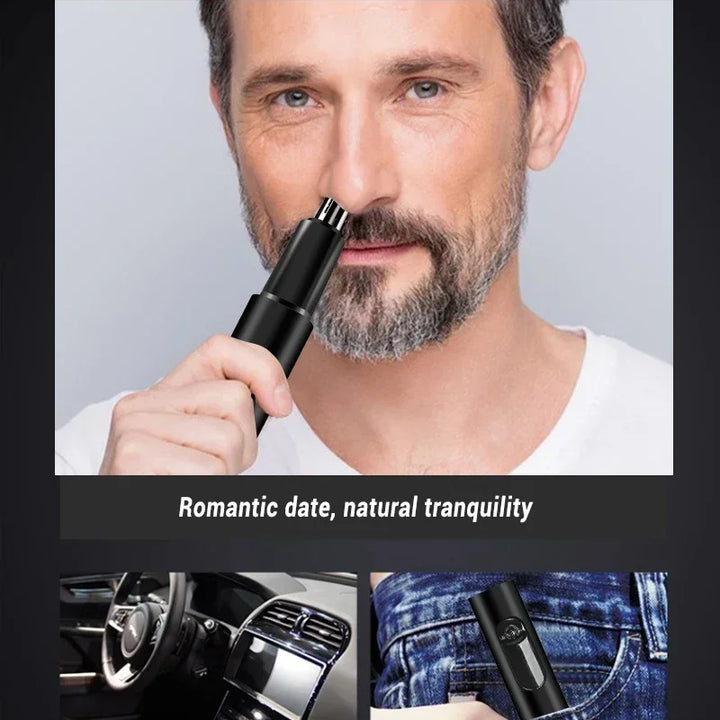 2 In 1 Electric Portable Ear And Nose Hair Trimmer Clipper 2024 Professional Painless Portable Eyebrow For Men