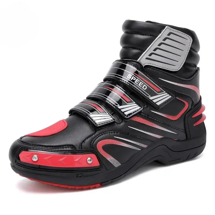 Boots Motorbike Racing Ankle Men Leather Motos Breathable Anti Slip Wear-resistant Riders Length Shoes 2025 New Motorcycle Boots