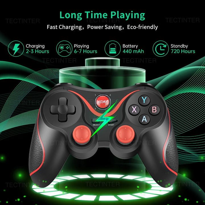 Terios T3 Support Bluetooth Controller Gamepad For Android Phone PC Joystick Controle Wireless Joypad For Switch/PS3 Accessorie