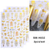 3pcs Halloween Nail Stickers Golden Skeleton Pumpkin Bat Key Nail Decal y2k Star Punk Gothic Nail Supplies Manicure Decoration