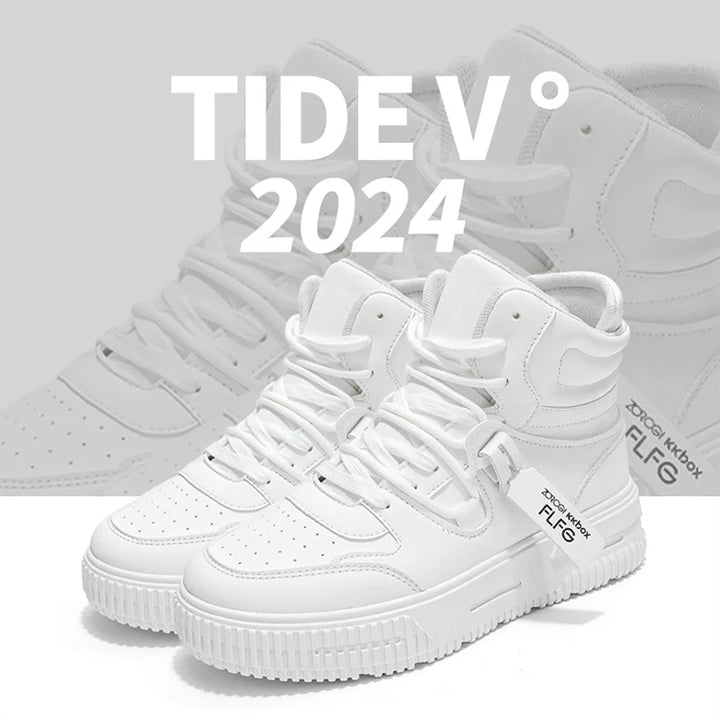 Casual Sneaker High-top Male Sneakers Loafers Shoes for Men Skateboard Sports and Leisure Wear-resistant Non-Slip All-match New