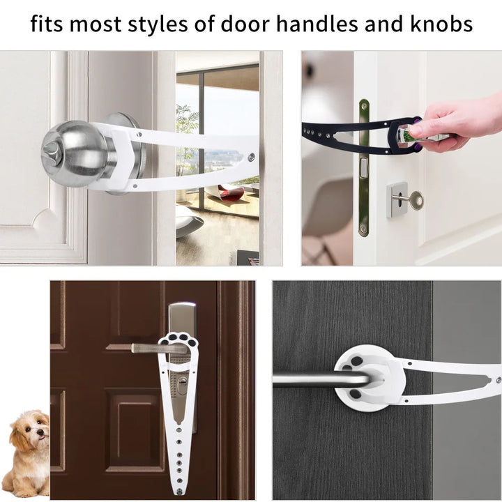 Cat Door Holder Latch Adjustable Dog Door Stopper Elastic Gate Lock Flex Latch Strap Keep Dog Out From Entering Pet Gate Supply