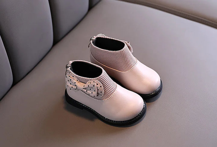 ботинки Kid Shoe Kid Plush Fashion Boots 2023 New Soft Leather Boot Versatile Ankle Boot Soft Soled Girl Boots Kids Cotton Boots