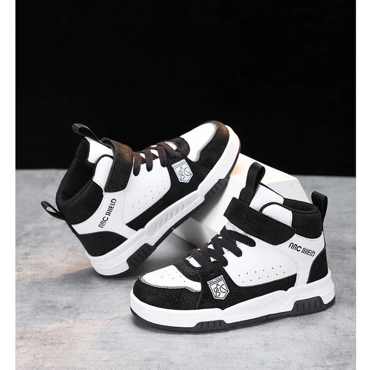 2024 New Fashion Kids Sneakers Boys Girls Casual Board Shoes High Top Running Sports Shoes Children Non-slip Basketball Sneakers