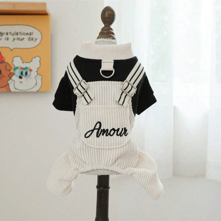 Pet Clothes, Dog and Cat Clothes, Cute Four-Legged Admiration Overalls