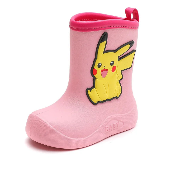Pokemon Pikachu Pink Rubber Boots for Kids Waterproof Shoes Infant Rain Boots Girls Child Rain Boot Kid Baby Kids' Rainboots Boy