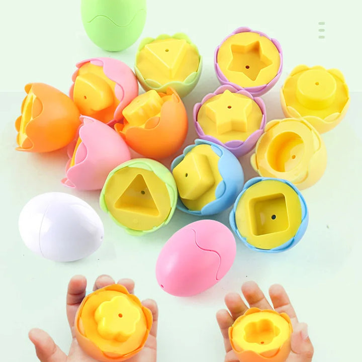 Eggs Screws 3D Puzzle Montessori Learning Education Math Toys Kids Shape Match Smart Game For Children Educational Easter Gifts