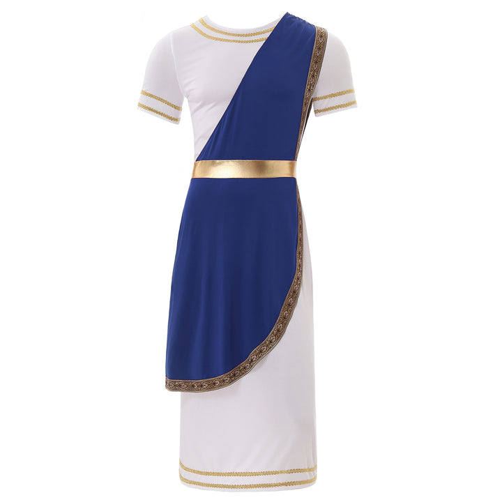 Halloween Men Ancient Greek Roman Toga Adults Retro Gold Cosplay Costume Long Robe Carnival Theme Party Fancy Dress Outfits
