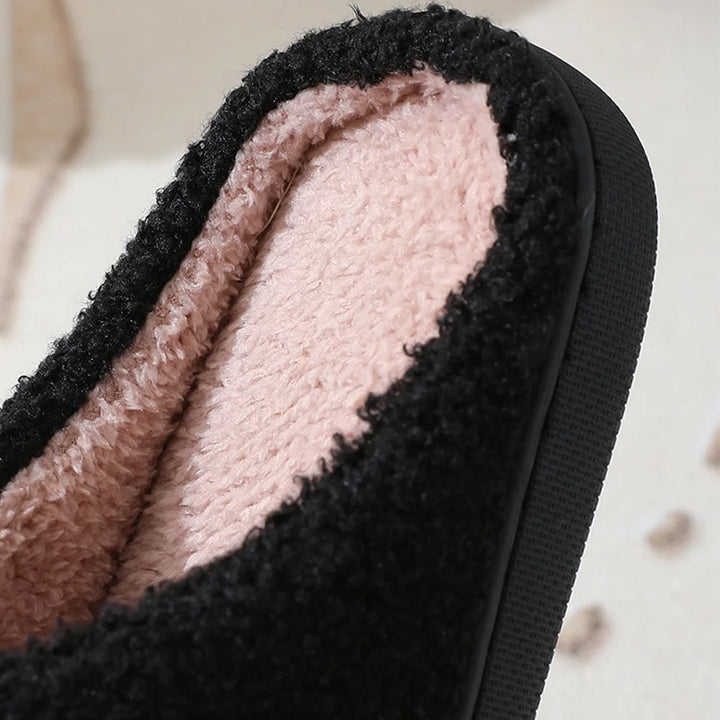Halloween Cotton Slippers For Women Pumpkin Ghost Bat Soft Plush Non-Slip Shoes For Home Party And Winter