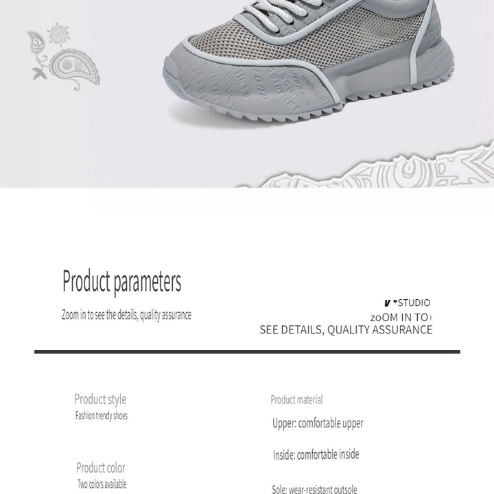 Men's Shoes - 2025 Summer New Style Anti-slip and Wear-resistant Sports Shoes with Breathable Mesh Surface and Casual Style