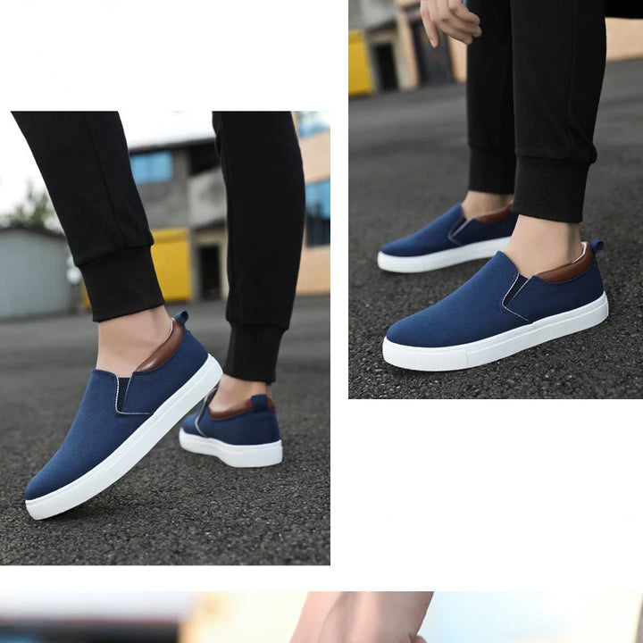 New Casual  Sneaker Canvas Boys Fashion Slip-on Vulcanized Flat