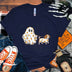 Halloween Boo Dog T-shirts Funny Halloween Spooky Season T Shirt Women Men Tshirt Womens Oversize T-shirt Hip Hop Streetwear