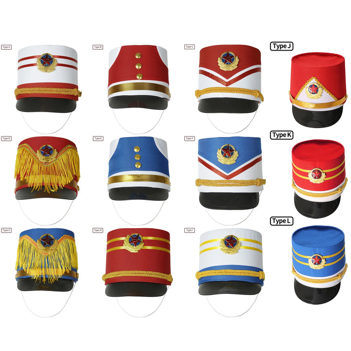 Nutcrackers Hat - Soldier Hat - Drum Major Hat - Marching Band Hat - Children Adult Halloween Cosplay Soldier Costume Party Hat