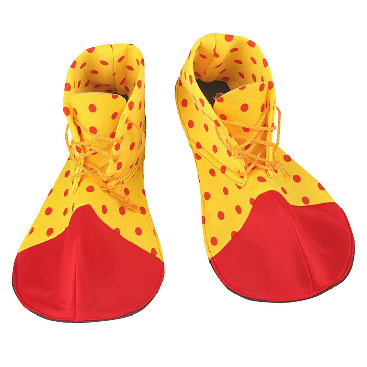 Adult Clown Shoes Costume Halloween Red Yellow Circus Play Role Masquerade Costumes Carnival Men Cosplay Prop Shoes