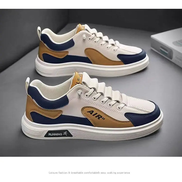 2025 new men's shoes with low top leather, fashionable and trendy running and sports, one foot men's casual shoes, trendy shoes