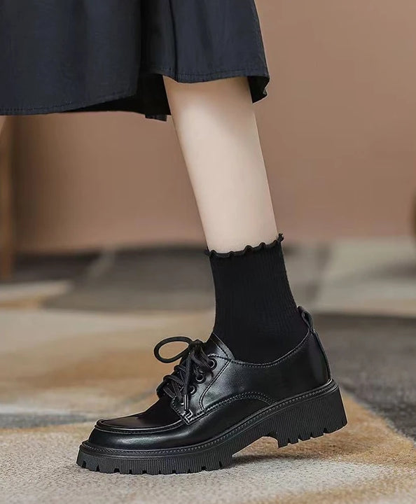 Women's Shoes With Straps Office Platform Medium Heels Ladies Pumps Loafers Lastest Casual Footwear On Sale Social Premium