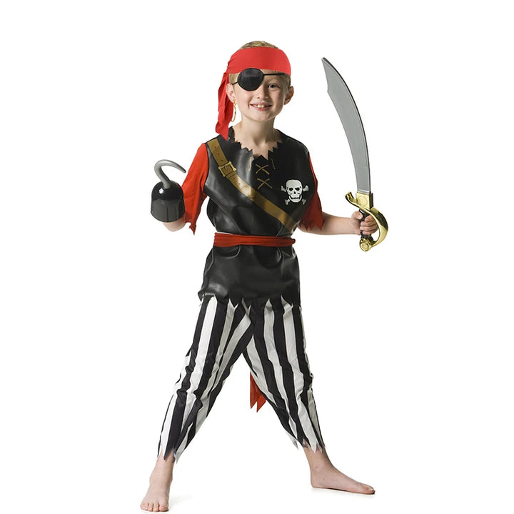 Halloween Pirate Hat Cap Decoration Kids Adult Masquerade Captain Headscarf Cosplay Costume Props Halloween Party Decoration