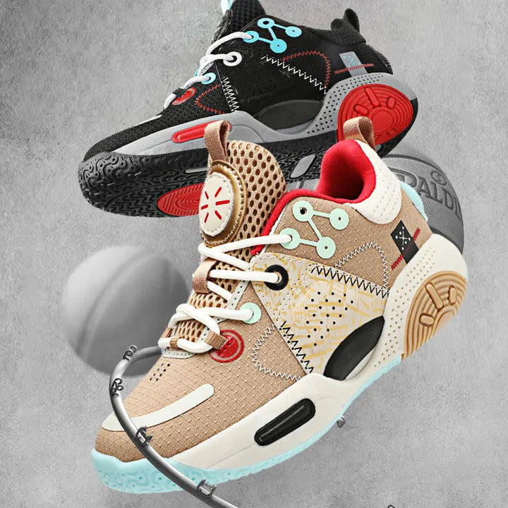 Kids Fashion Sneakers for Boys Leather Breathable Sports Basketball Shoes Lightweight Children School Walking Footwear