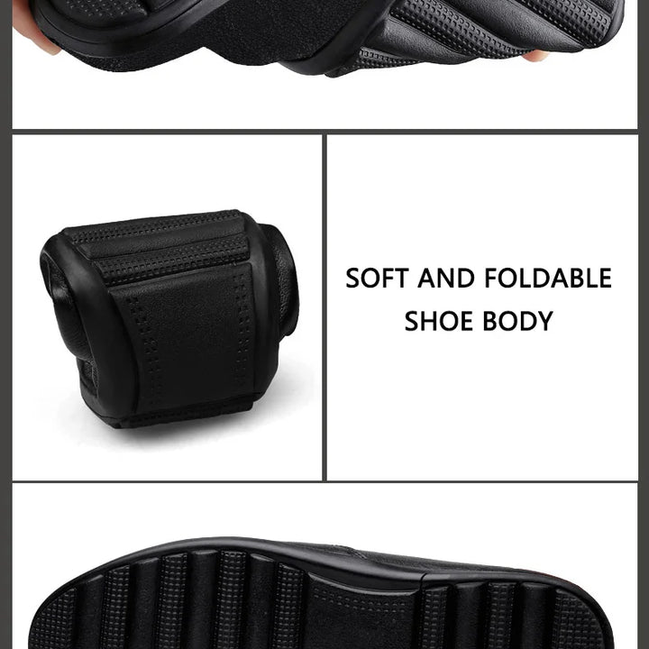 Leather Men Shoes Fashion Formal Men Shoes Moccasins Italian Breathable Male Driving Shoes Black Plus Size 38-47