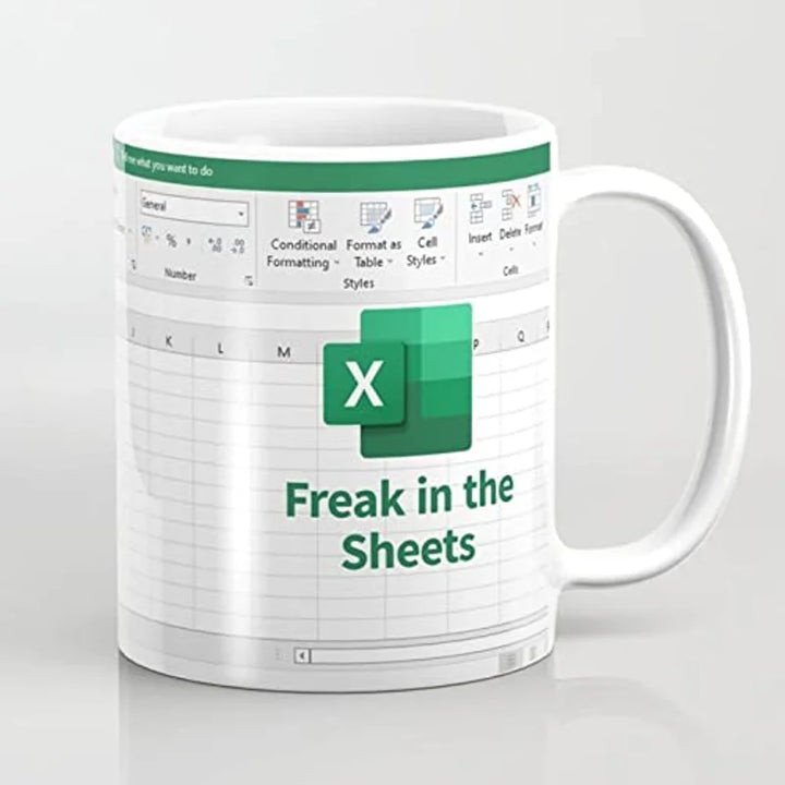 Tumbler Freak In The Sheets Excel Spreadsheet Mug Funny Gifts for Women Men Accountant Mug, Birthday Cup 11 Oz