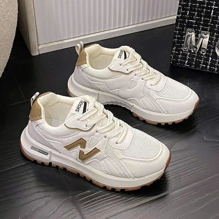 Sneakers Women's Spring and Autumn 2025 New Versatile Non-slip Casual Women's Shoes Soft Sole Lightweight Running White Shoes