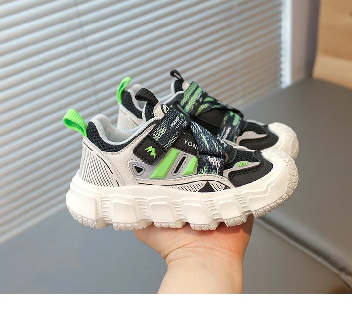 Kids Casual Sneakers for Boys Girls 2025 Autumn New Toddler Colorblock Versatile Sneakers Breathable Soft Sole School Footwear