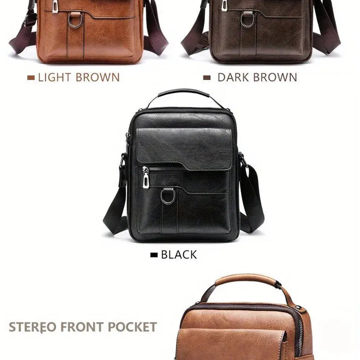 Brand Men Shoulder Bag for 9.7" iPad Men PU Leather Flaps Men's Crossbody Bags Business Flap Male Solid Messenger Bag Travel Bag