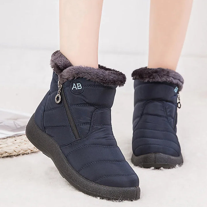 Women's Boots Women's Ankle Boots With Fur Winter Shoes Women Low Heels Winter Boots Snow Waterproof Botas Mujer Winter Footwear