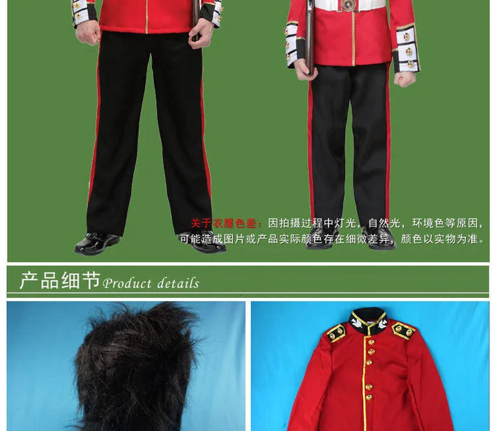 Halloween Costume For Children British Royal Guard Uniform Boys Cosplay Costume American soldier uniform Party Performance