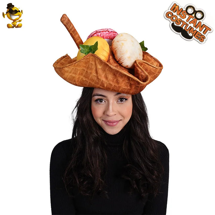 Zawaland Halloween Cosplay Hats Funny Wacky Hot Dog Pizza Caps Halloween Party Costume Accessories Adult Cactus Plants Hats