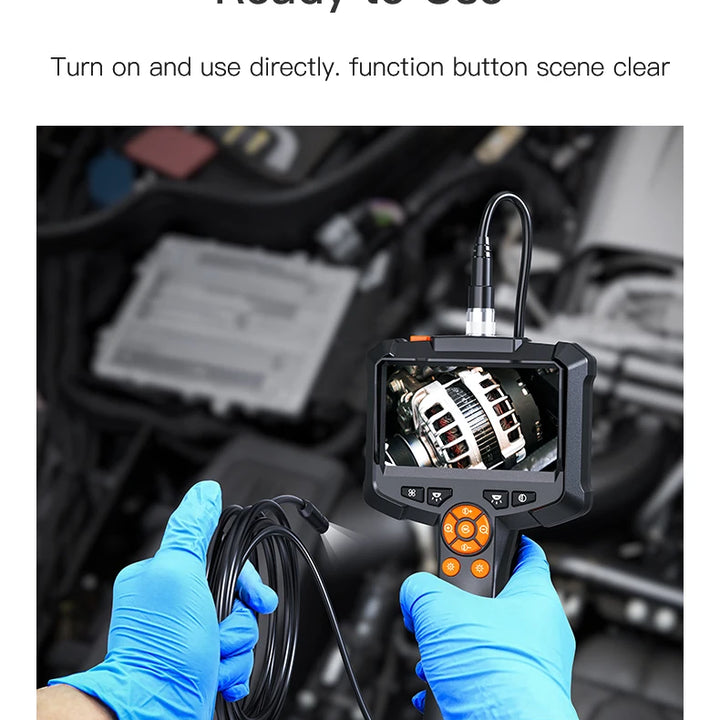 Industrial Endoscope Camera 4.3 "Single Dual Lens HD 1080P Car Inspection Borescope IP67 Waterproof Sewer Camera With LED