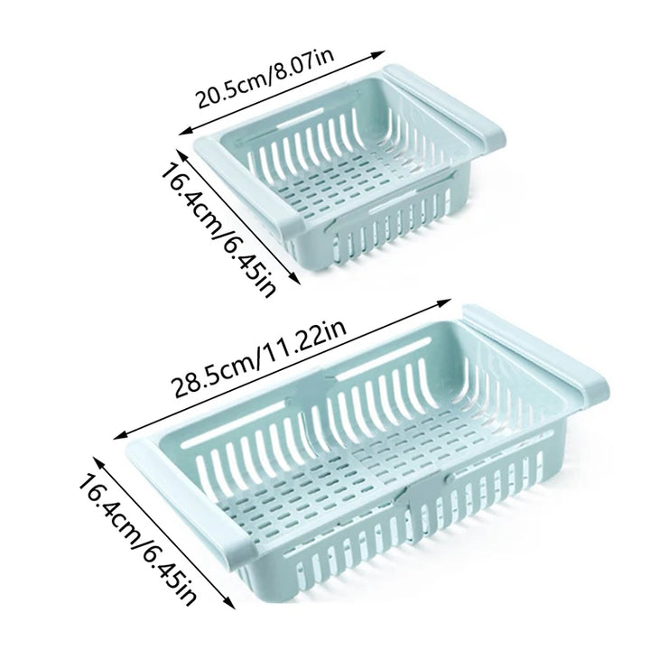 Maximize Your Fridge Space!
🧊 Say goodbye to clutter with this retractable, multi-functional storage rack. Perfect for organizing fruits, veggies, snacks & more.
💦 Built-in drain keeps everything fresh and dry.
✨ Slide, store, and save space instantly!