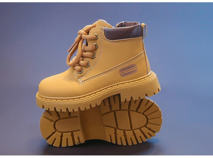 Kids Ankle Boots for Boys Girls 2025 New Autumn Toddler Hiking Boots Breathable Non-slip Korean School Shoes for Rainy Season