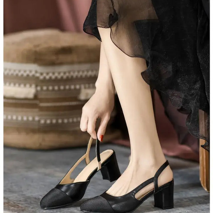 Summer new women's color blocked sandals Women NonSlip slipper Soft soled Leisure flat Comfort Low Heel Femme Thick Bottom Shoes