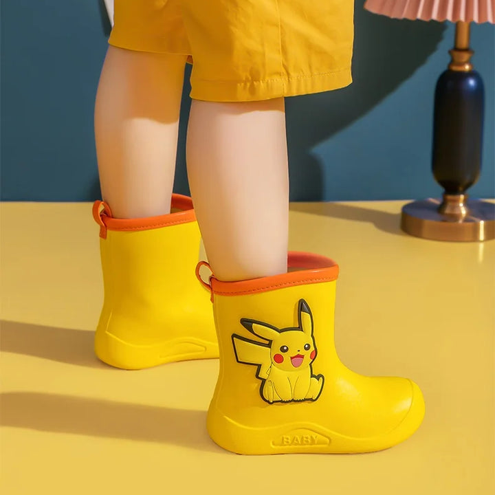 Pokemon Pikachu Pink Rubber Boots for Kids Waterproof Shoes Infant Rain Boots Girls Child Rain Boot Kid Baby Kids' Rainboots Boy