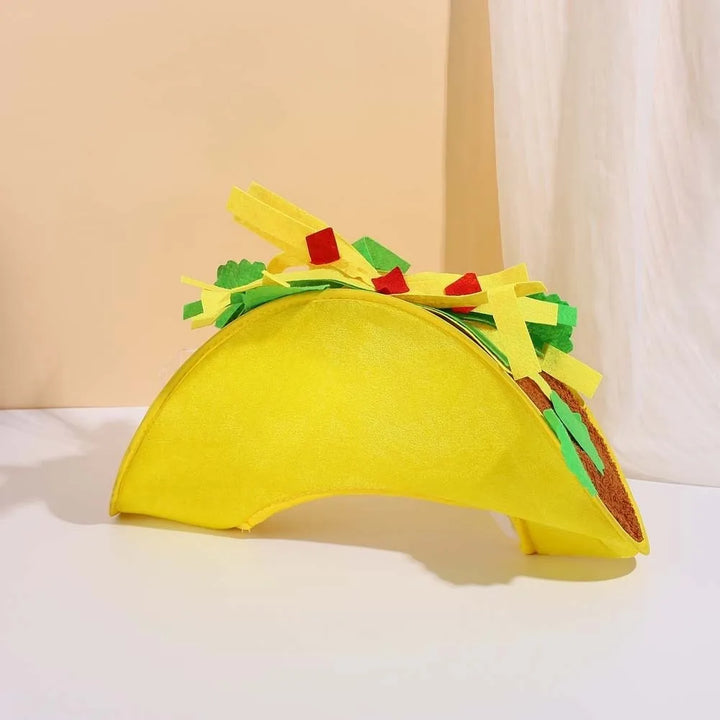New Year Halloween French Fries Hat Cloth Personalized Taco Hair Hoop Yellow Head Accessories Creative Pizza Hat Headwear