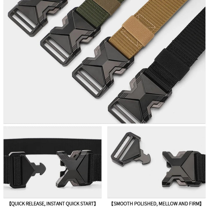 New Quick Release Pluggable Buckle Sports Belt Breathable Men Belts For Men Pants Belt