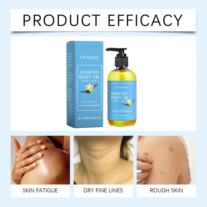 Vanilla Body Massage Oil Improve Moisturizing Relieve Stress Strengthen Nourishing Muscle Relaxing Body SPA Plant Essential Oils