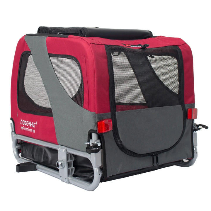 Pet Bicycle Trailer, Steel Pipe Material Waterproof Fabric, Safety Reflective Strip Design Suitable for Traveling with Pets
