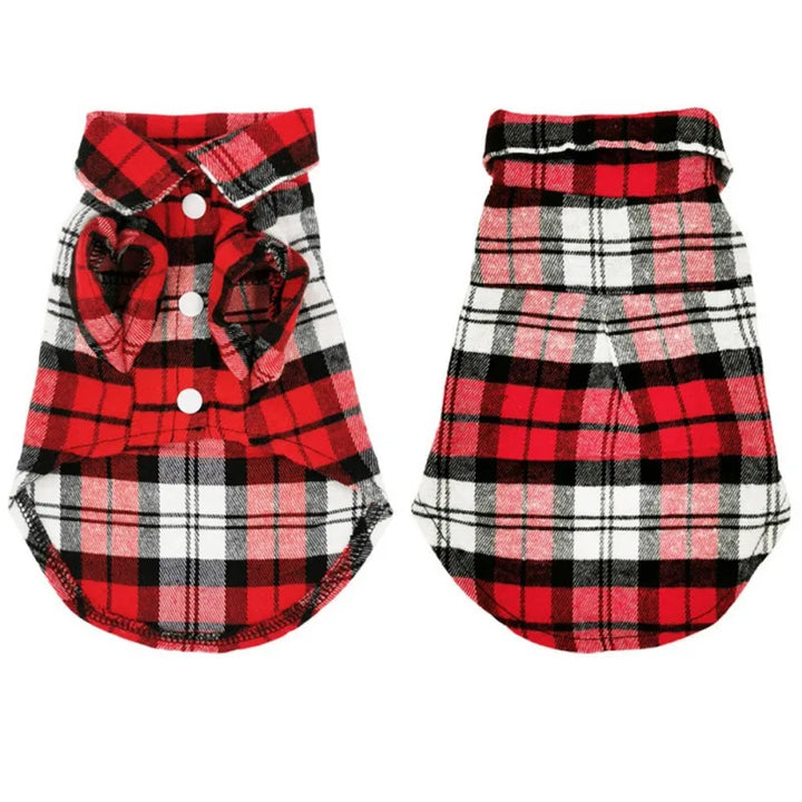 Pet Clothes Dog Shirt Summer For Small Medium Dogs Cat British Style Plaid Clothing Breathable Fashion Puppy Chihuahua T-shirt